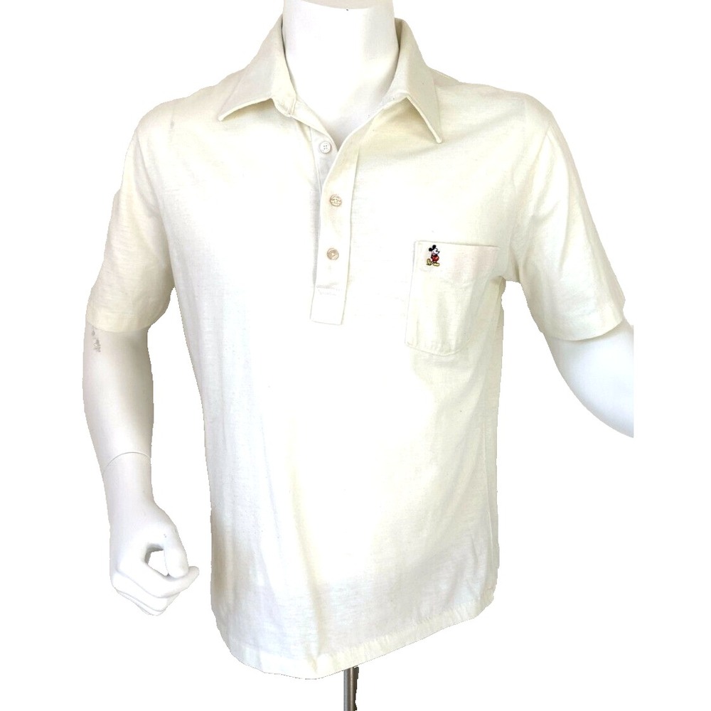 Vintage Munsingwear Walt Disney Productions Mickey Mouse Polo Shirt Pocket L